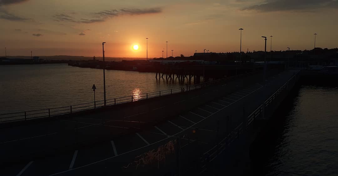 Holyhead Ferry Port at Sunrise